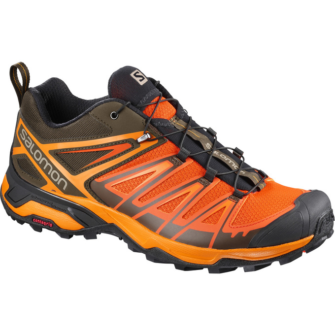 SALOMON X ULTRA 3 Philippines - Men's Hiking Shoes - Orange/Black | 723861-UZY